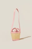 Annie Woven Cross Body Bag, NATURAL/PINK GERBERA - alternate image 1