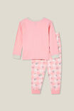 Ava Long Sleeve Pyjama Set, CORAL DREAMS/UNICORN DITSY GINGHAM - alternate image 3