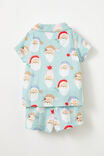 Baby Woven Pj Set, BARBER BLUE/SANTA FACES - alternate image 3