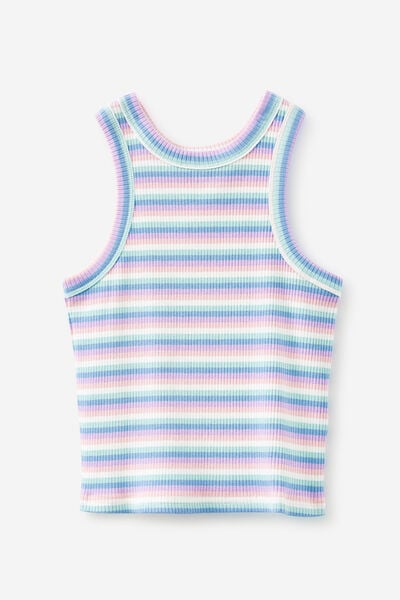 Eleanor Tank, RAINBOW SKY STRIPE RIB