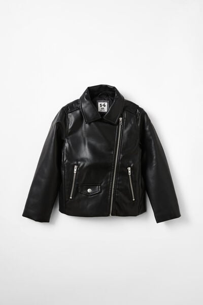 Caroline Biker Jacket, BLACK