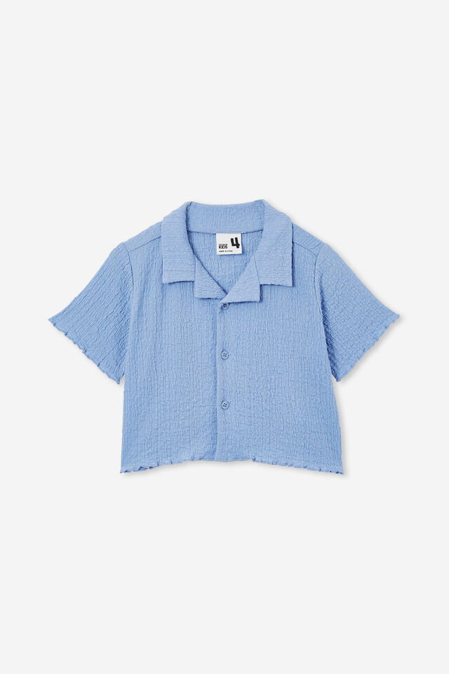 Amelie Short Sleeve Shirt, DUSK BLUE