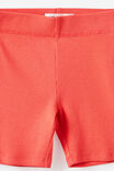 Essential Hailey Bike Short, CORAL RED/BOWS - example image 2