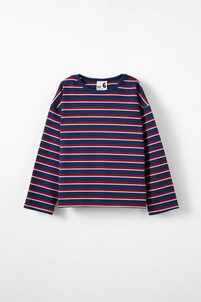 Piper Long Sleeve Tee, CRUSHED BERRY/IN THE NAVY STRIPE