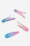 4 Pk Snap Clips, PASTEL PINK OMBRE CLASSICS - alternate image 2