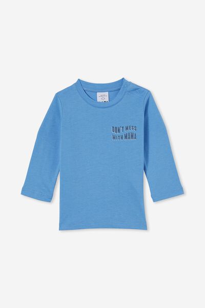 Jamie Long Sleeve Tee, BLUE BELL/DON T MESS WITH MAMA