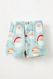 Baby Woven Pj Set, BARBER BLUE/SANTA FACES - alternate image 4