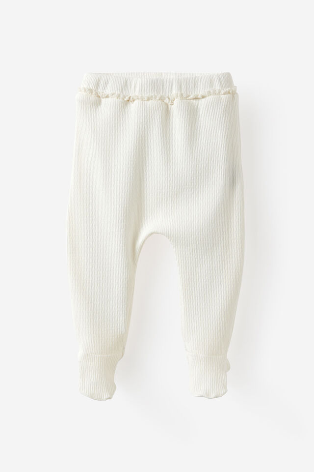 Organic Pointelle Legging, MILK