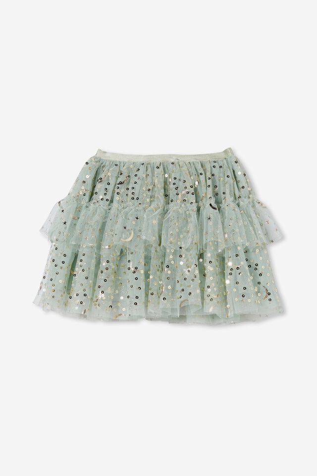 Trixiebelle Dress Up Skirt, STONE GREEN/STARS
