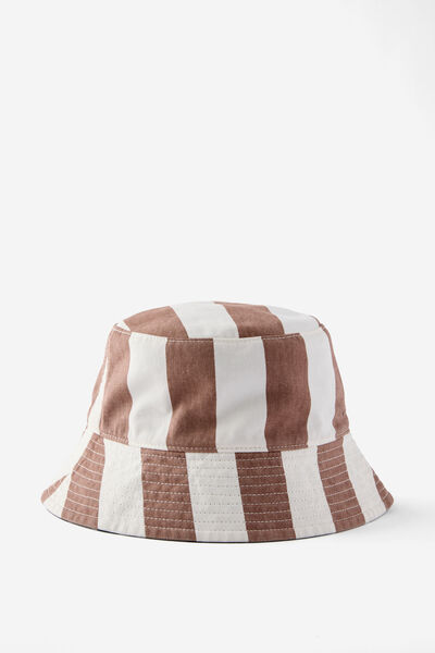 Kids Reversible Bucket Hat, COOKIE CRUMBLE STRIPE/CAMO