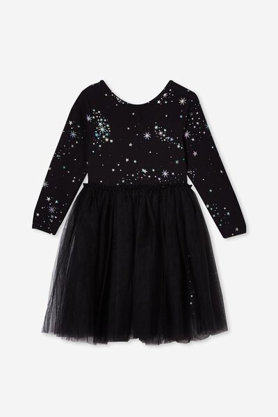 Ivy Long Sleeve Dress, BLACK/MAGICAL STARS
