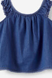 Gigi Babydoll Top, MID WASH - example image 2