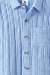 Resort Knitted Shirt, CLOUD BLUE - example image 3