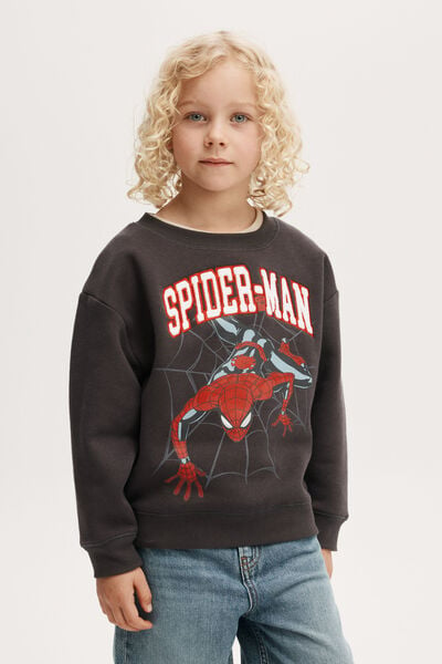 License Felix Fleece Crew Neck, LCN MAR PHANTOM/SPIDERMAN WEB