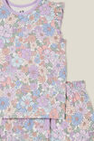 Stacey Short Sleeve Flutter Pyjama Set, VANILLA/DITSY CLAIRE FLORAL - alternate image 2