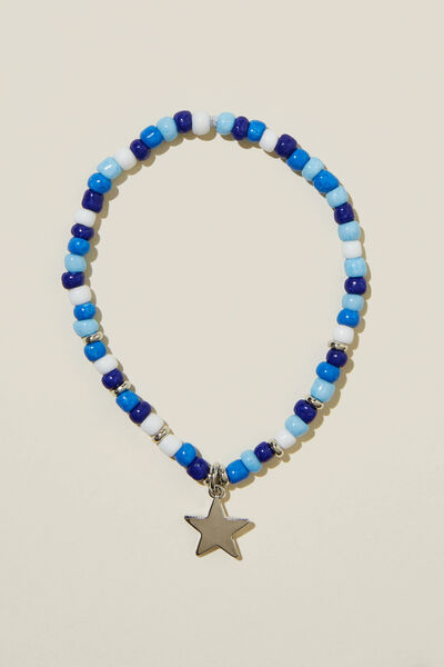 Kids Beaded Bracelet, BLUE MULTI/STARS
