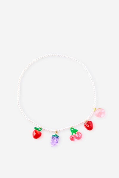 Kids Beaded Necklace, FRUITS/BEADED
