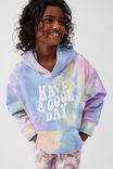 Emerson Slouch Hoodie, RAINBOW TIE DYE/HAVE A GOOD DAY - alternate image 1