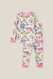 Serena Long Sleeve Pyjama Set Licensed, LCN MEN VANILLA/LITTLE MISS RAINBOWS - alternate image 1