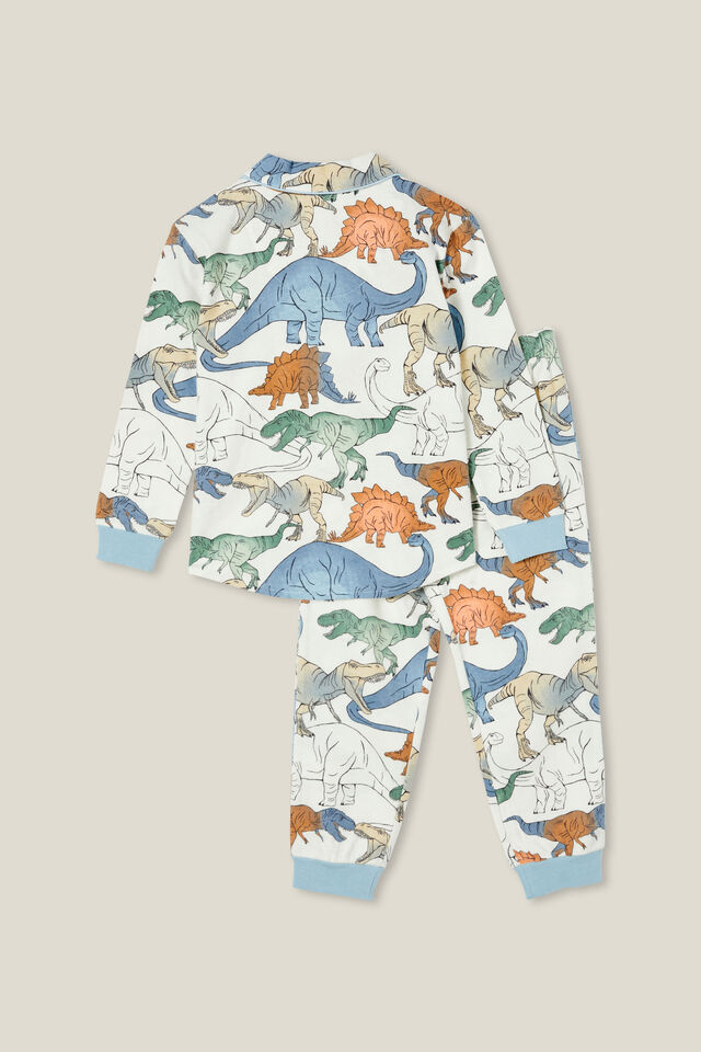 William Long Sleeve Pyjama Set, VANILLA/GRADIENT DINOS
