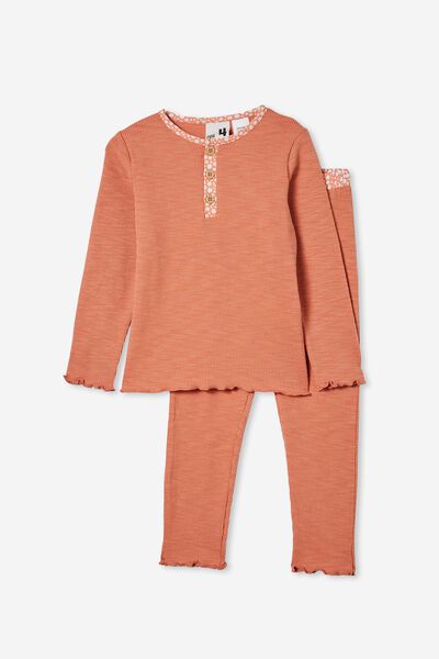 Seonna Long Sleeve Pyjama Set, DUST STORM