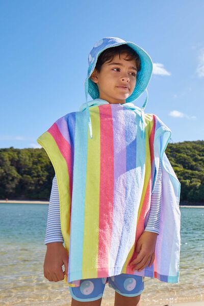 Toalha - Kids Hooded Towel, BONDI RAINBOW STRIPE