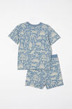 Jordan Short Sleeve Pyjama Set, DUSTY BLUE/DINO FIELDS - alternate image 3