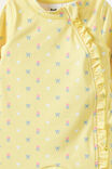 Baby Long Sleeve Ruffle All In One Swimsuit, BABY YELLOW/LOVELY DITSY - example image 2