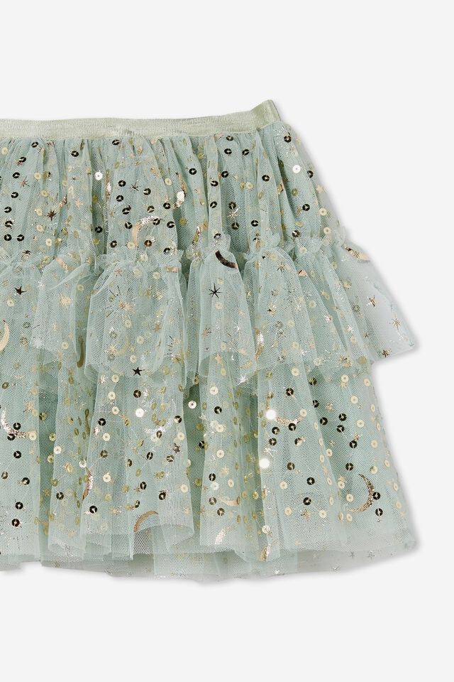 Trixiebelle Dress Up Skirt, STONE GREEN/STARS