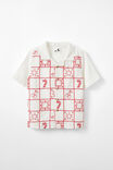 Cabana Short Sleeve Shirt, VANILLA/SANTA EMBROIDERY - alternate image 1