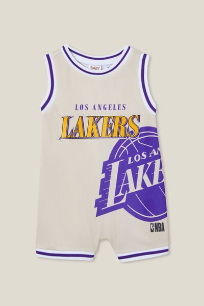 The Sleeveless Snap Playsuit Lcn, LCN NBA RAINY DAY/LAKERS STAMP