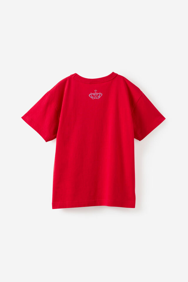 Licensed Drop Shoulder Short Sleeve Tee, LCN COR VARSITY RED/QUEEN CHAMPIONS