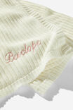 Organic Rib Knit Blanket - Personalised, MILK - alternate image 3