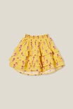 Lana Tiered Skirt, CORN SILK/FLORA FLOWER STAMP - alternate image 1