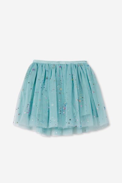 Trixiebelle Dress Up Skirt, RUSTY AQUA/RAINBOW STARS