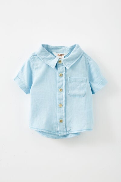 Leonard Button Down Shirt, FROSTY BLUE