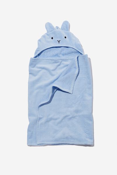 Baby Snuggle Towel, WHITE WATER BLUE BUNNY