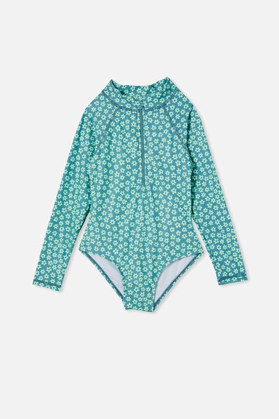 Lydia One Piece, TEAL STORM/LUNA DITSY FLORAL