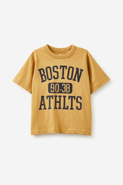 Jonny Short Sleeve Graphic Print Tee, MUSTARD SEED/BOSTON ATHLTS