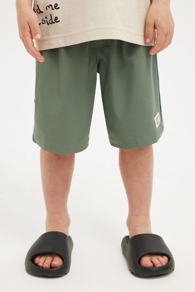 Bobby Stretch Board Short, SWAG GREEN/DUSK BLUE PIPING