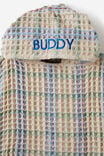 Kids Hooded Towel - Personalised, RAINY DAY/CHECK WAFFLE - alternate image 1