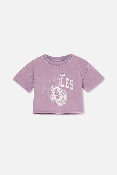 The Crop Short Sleeve Tee, LILAC DROP WASH/OHIO STATE