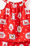 Adults Babydoll Family Xmas Pj Set, VARSITY RED/RUDOLPH SPOT - example image 3