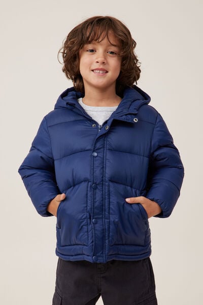 Hunter Hooded Puffer Jacket, IN THE NAVY