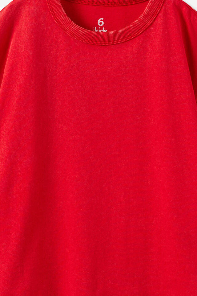 Essentials Short Sleeve Tee, VARSITY RED WASH