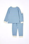 Ace Long Sleeve Pyjama Set, MARIAN STRIPE DUSTY BLUE/BARBER BLUE - alternate image 3