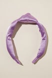 Lottie Knot Headband, LILAC DROP/SATIN - alternate image 1