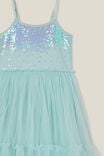 Vestido - Iris Dress Up Dress, BARBER BLUE/GRADIENT SPARKLE - vista alternativa 2