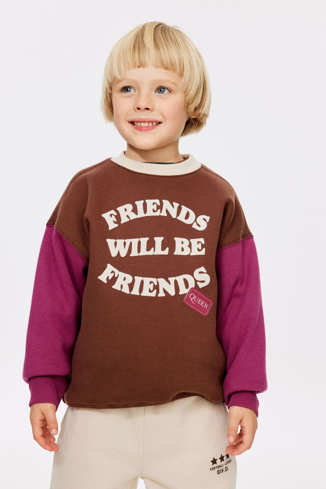 Queen Music Oversized Crew, LCN COR ROCKY ROAD/FRIENDS WILL BE FRIENDS