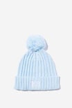 Organic Rib Knit Beanie - Personalised, WHITE WATER BLUE - alternate image 1